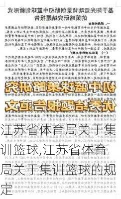 江苏省体育局关于集训篮球,江苏省体育局关于集训篮球的规定