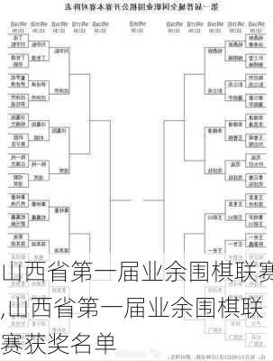 山西省第一届业余围棋联赛,山西省第一届业余围棋联赛获奖名单