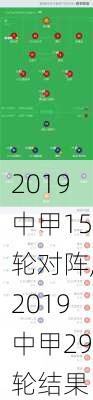 2019中甲15轮对阵,2019中甲29轮结果