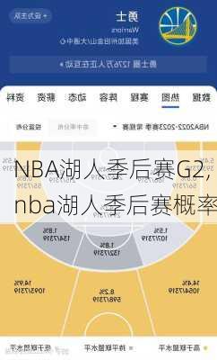 NBA湖人季后赛G2,nba湖人季后赛概率