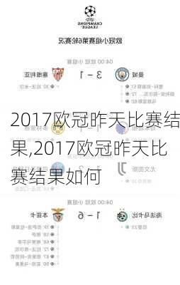 2017欧冠昨天比赛结果,2017欧冠昨天比赛结果如何