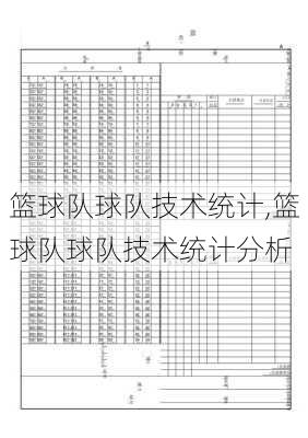 篮球队球队技术统计,篮球队球队技术统计分析