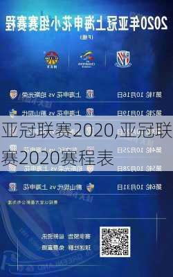 亚冠联赛2020,亚冠联赛2020赛程表