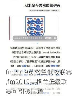 fm2019英格兰低级联赛,fm2019英格兰低级联赛可引援国籍