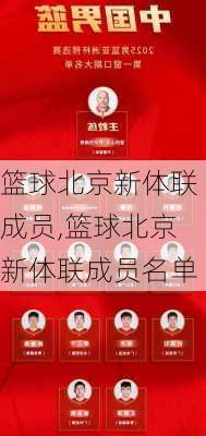 篮球北京新体联成员,篮球北京新体联成员名单