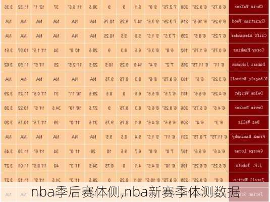 nba季后赛体侧,nba新赛季体测数据