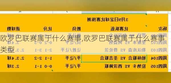 欧罗巴联赛属于什么赛事,欧罗巴联赛属于什么赛事类型