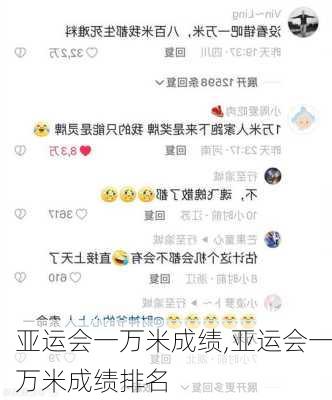 亚运会一万米成绩,亚运会一万米成绩排名