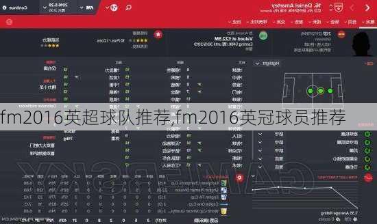 fm2016英超球队推荐,fm2016英冠球员推荐