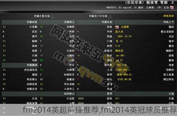 fm2014英超前锋推荐,fm2014英冠球员推荐