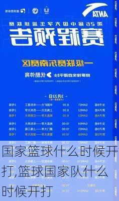 国家篮球什么时候开打,篮球国家队什么时候开打