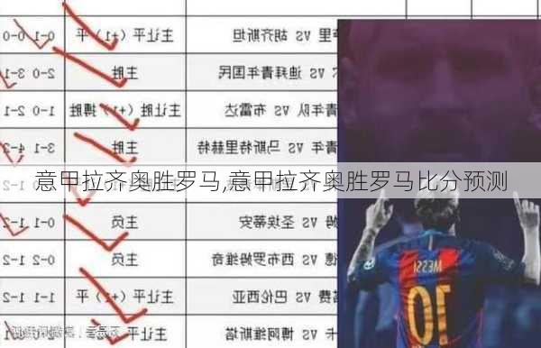 意甲拉齐奥胜罗马,意甲拉齐奥胜罗马比分预测