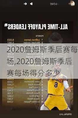 2020詹姆斯季后赛每场,2020詹姆斯季后赛每场得分多少