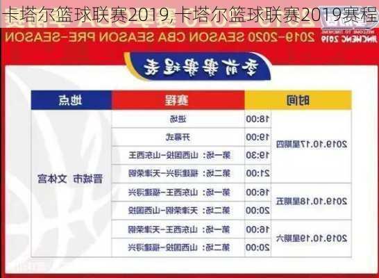 卡塔尔篮球联赛2019,卡塔尔篮球联赛2019赛程