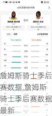 詹姆斯骑士季后赛数据,詹姆斯骑士季后赛数据最新
