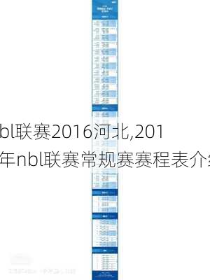 nbl联赛2016河北,2016年nbl联赛常规赛赛程表介绍
