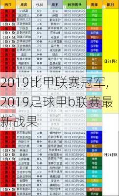 2019比甲联赛冠军,2019足球甲b联赛最新战果