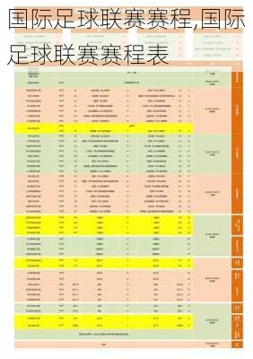 国际足球联赛赛程,国际足球联赛赛程表