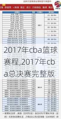 2017年cba篮球赛程,2017年cba总决赛完整版