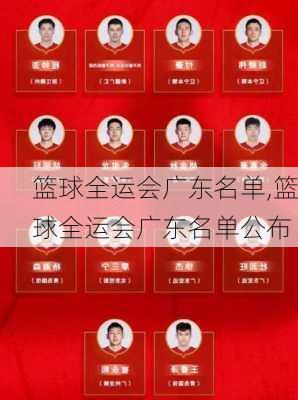 篮球全运会广东名单,篮球全运会广东名单公布