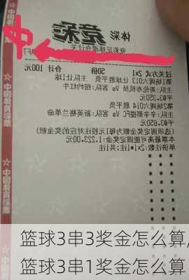 篮球3串3奖金怎么算,篮球3串1奖金怎么算