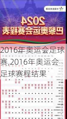 2016年奥运会足球赛,2016年奥运会足球赛程结果