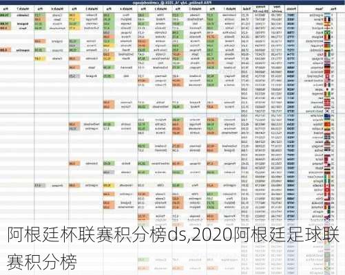 阿根廷杯联赛积分榜ds,2020阿根廷足球联赛积分榜