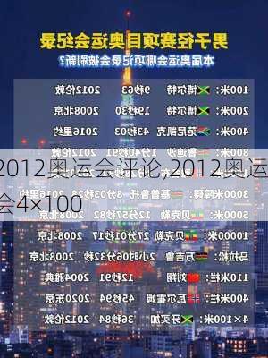 2012奥运会评论,2012奥运会4×100