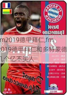 fm2019德甲拜仁,fm2019德甲拜仁和多特蒙德几个亿不买人