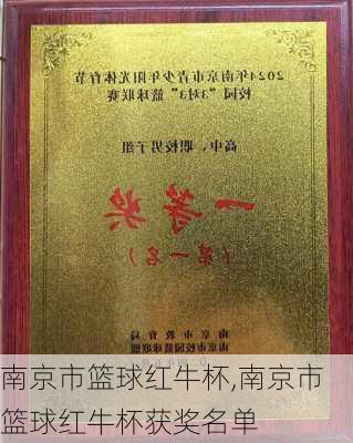 南京市篮球红牛杯,南京市篮球红牛杯获奖名单