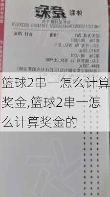 篮球2串一怎么计算奖金,篮球2串一怎么计算奖金的