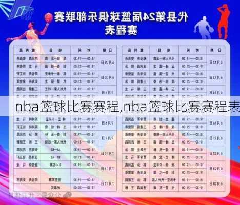 nba篮球比赛赛程,nba篮球比赛赛程表