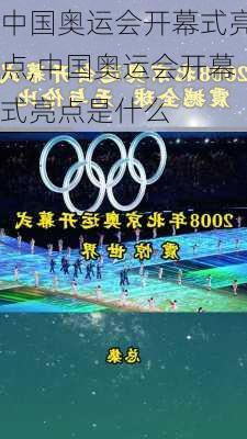 中国奥运会开幕式亮点,中国奥运会开幕式亮点是什么