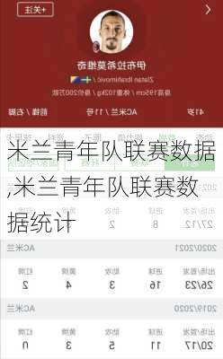 米兰青年队联赛数据,米兰青年队联赛数据统计