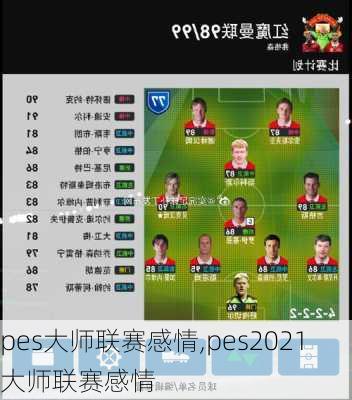 pes大师联赛感情,pes2021大师联赛感情