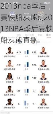 2013nba季后赛快船灰熊6,2013NBA季后赛快船灰熊直播