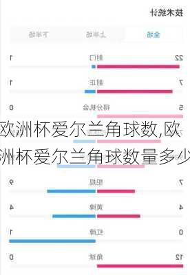 欧洲杯爱尔兰角球数,欧洲杯爱尔兰角球数量多少