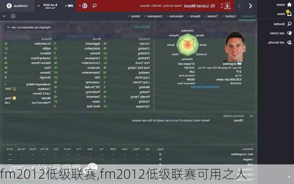 fm2012低级联赛,fm2012低级联赛可用之人