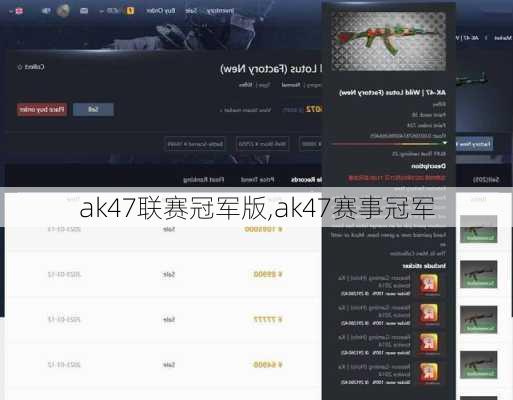 ak47联赛冠军版,ak47赛事冠军