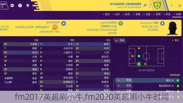 fm2017英超刷小牛,fm2020英超刷小牛时间