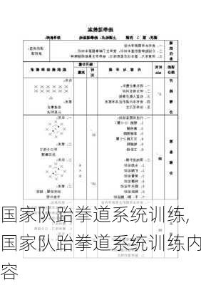 国家队跆拳道系统训练,国家队跆拳道系统训练内容