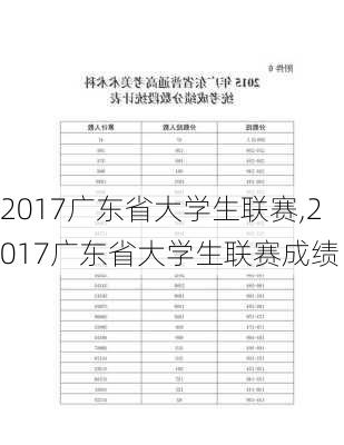 2017广东省大学生联赛,2017广东省大学生联赛成绩