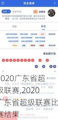 2020广东省超级联赛,2020广东省超级联赛比赛结果