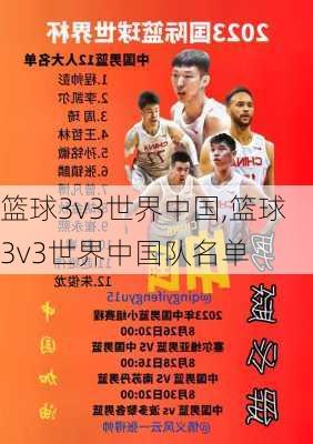 篮球3v3世界中国,篮球3v3世界中国队名单