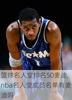 篮球名人堂排名50麦迪,nba名人堂成员名单有麦迪吗