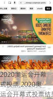 2020奥运会开幕式投票,2020奥运会开幕式投票结果