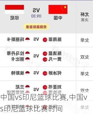 中国vs印尼篮球比赛,中国vs印尼篮球比赛时间