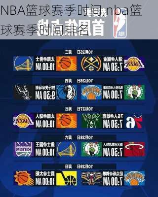 NBA篮球赛季时间,nba篮球赛季时间排名