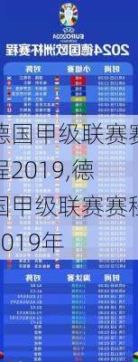 德国甲级联赛赛程2019,德国甲级联赛赛程2019年