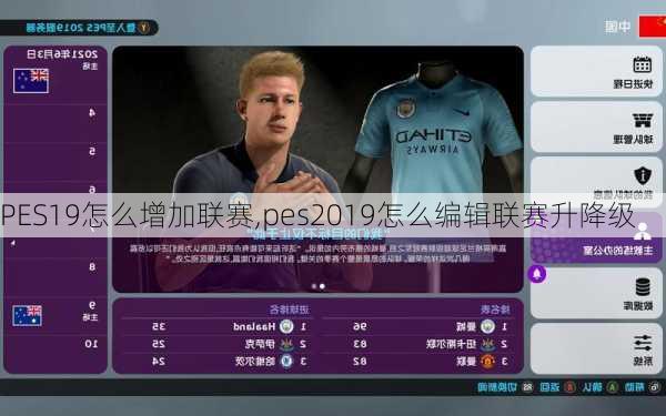 PES19怎么增加联赛,pes2019怎么编辑联赛升降级